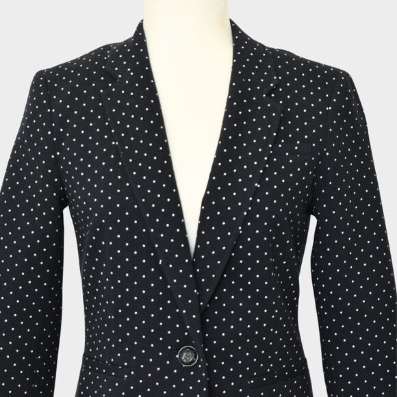BANANA REPUBLIC Women's Single button Polka dot Blazer Black Size 2 - Picture 4 of 10